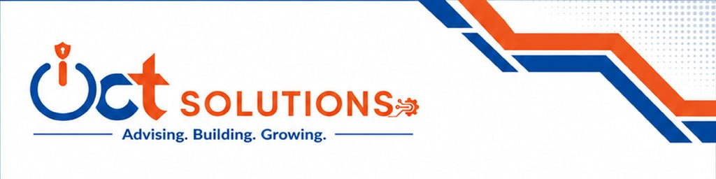 OICT Solutions brand banner — Advising. Building. Growing.